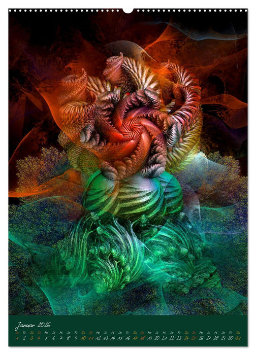 Fraktale Abstraktionen (CALVENDO Premium Wandkalender 2026)