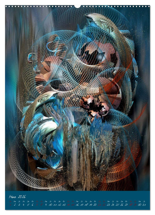 Fraktale Abstraktionen (CALVENDO Premium Wandkalender 2026)