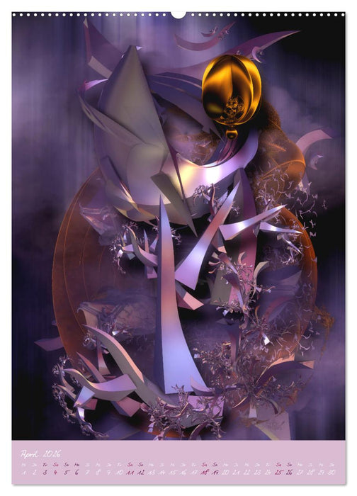 Fraktale Abstraktionen (CALVENDO Premium Wandkalender 2026)