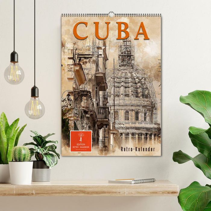 Cuba Retro Kalender (CALVENDO Wandkalender 2026)