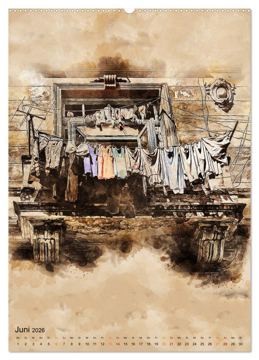 Cuba Retro Kalender (CALVENDO Wandkalender 2026)