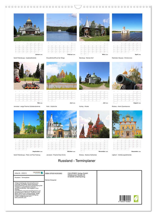 Russland - Terminplaner (CALVENDO Wandkalender 2026)