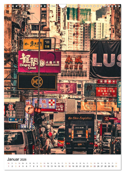 Hongkong Street live (CALVENDO Wandkalender 2026)