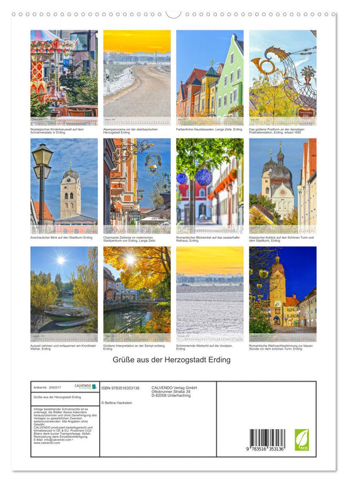 Grüße aus der Herzogstadt Erding (CALVENDO Wandkalender 2026)