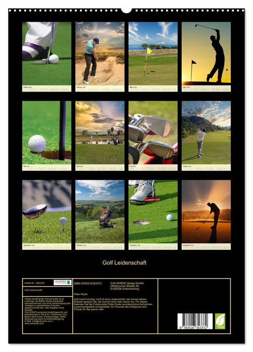 Golf Leidenschaft (CALVENDO Premium Wandkalender 2026)