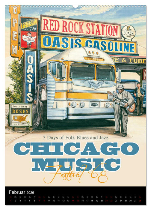 Drive America Plakate (CALVENDO Wandkalender 2026)