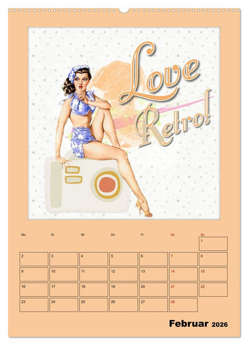 Retro Kult Pin-up-Girls (CALVENDO Wandkalender 2026)