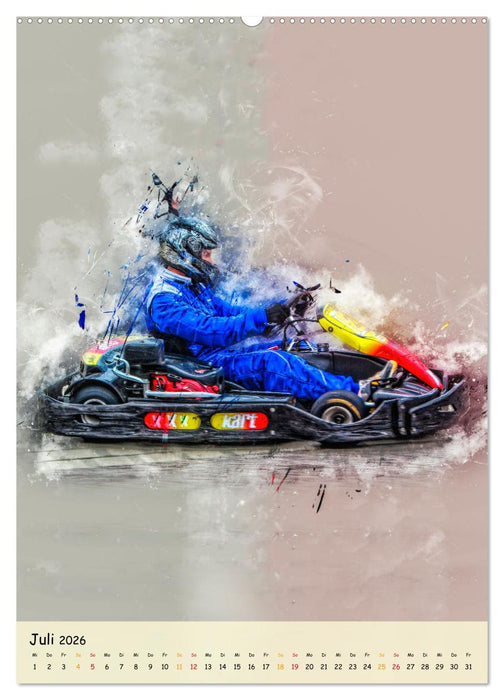 Gokart spektakulär (CALVENDO Premium Wandkalender 2026)