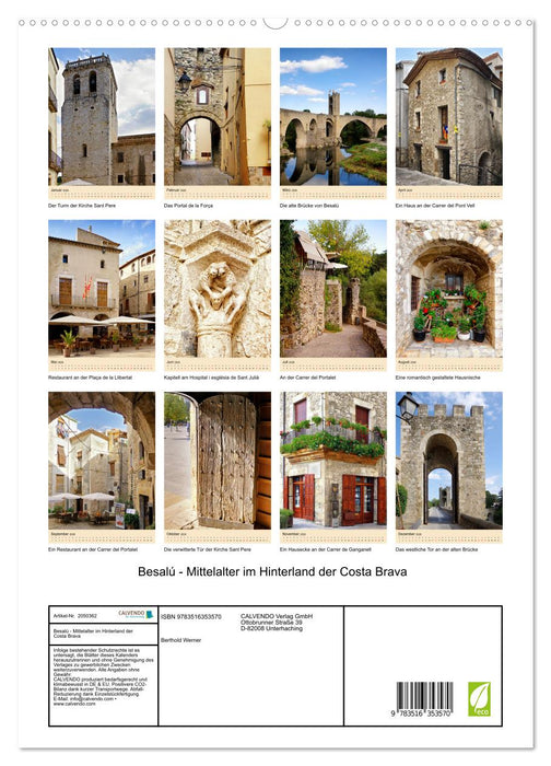Besalú - Mittelalter im Hinterland der Costa Brava (CALVENDO Premium Wandkalender 2026)