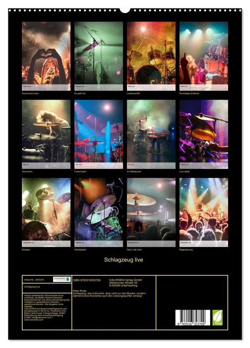 Schlagzeug live (CALVENDO Wandkalender 2026)