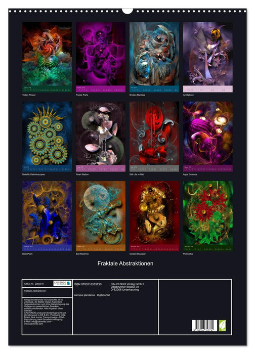 Fraktale Abstraktionen (CALVENDO Wandkalender 2026)