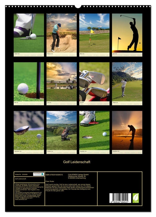 Golf Leidenschaft (CALVENDO Wandkalender 2026)