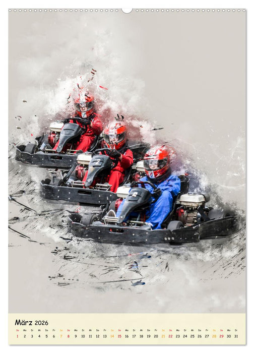 Gokart spektakulär (CALVENDO Wandkalender 2026)