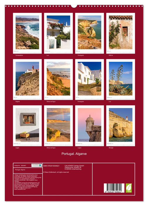 Portugal. Algarve (CALVENDO Premium Wandkalender 2026)