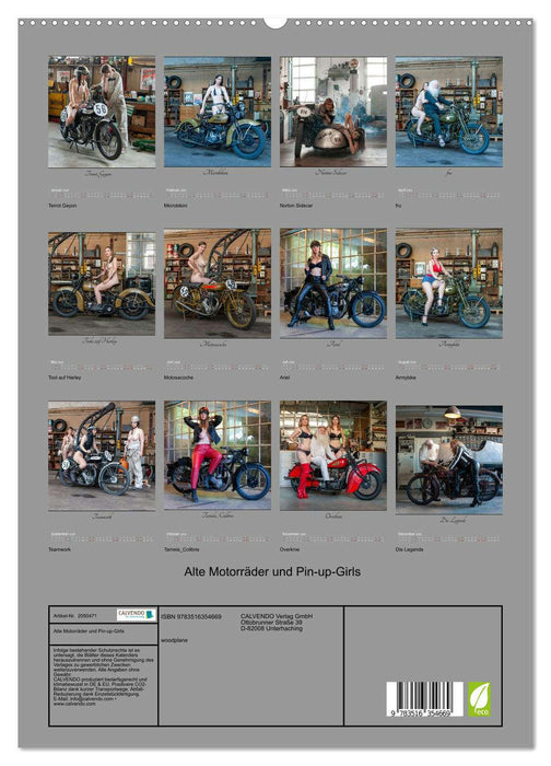 Alte Motorräder und Pin-up-Girls (CALVENDO Wandkalender 2026)
