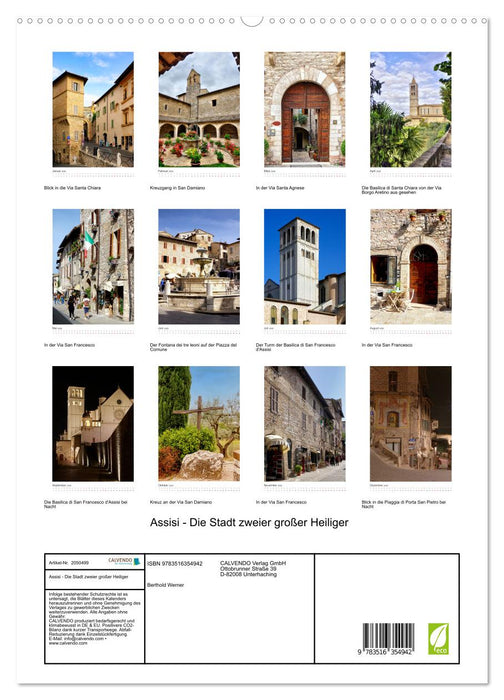 Assisi - Die Stadt zweier großer Heiliger (CALVENDO Premium Wandkalender 2026)