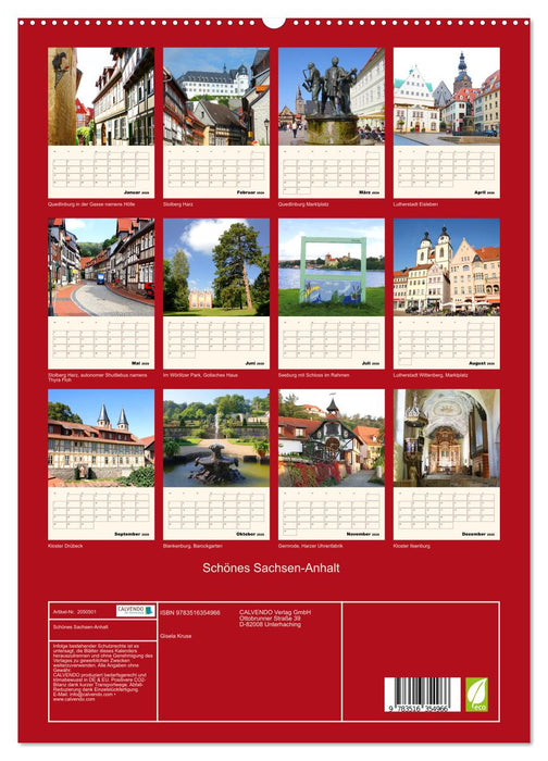 Schönes Sachsen-Anhalt (CALVENDO Premium Wandkalender 2026)