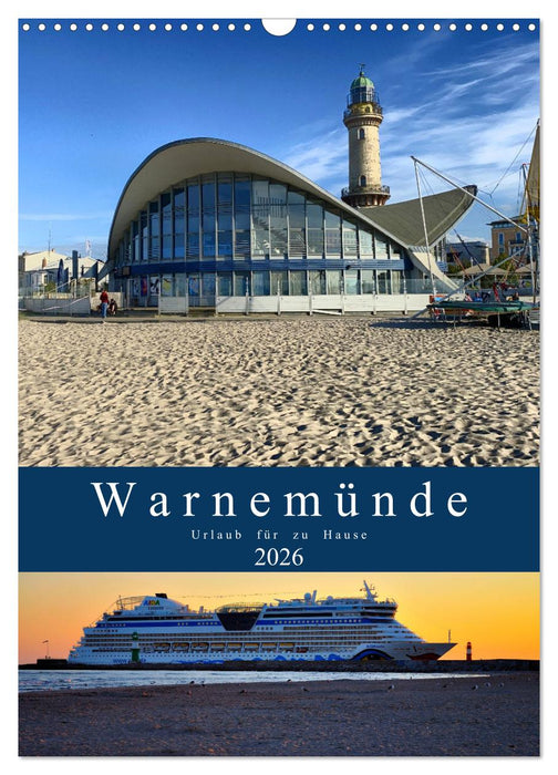 Warnemünde Urlaub für zu Hause (CALVENDO Wandkalender 2026)