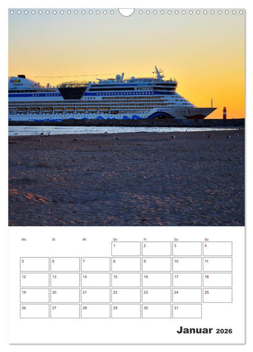 Warnemünde Urlaub für zu Hause (CALVENDO Wandkalender 2026)