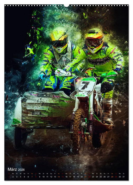 Motocross Seitenwagen - einfach cool (CALVENDO Premium Wandkalender 2026)