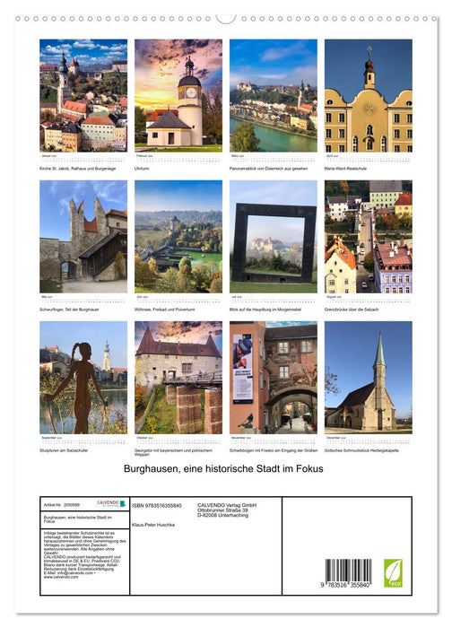 Burghausen, eine historische Stadt im Fokus (CALVENDO Wandkalender 2026)