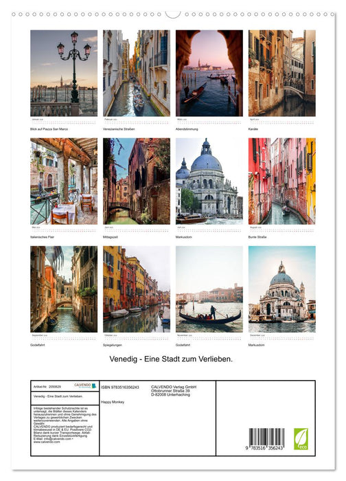 Venedig - Eine Stadt zum Verlieben. (CALVENDO Premium Wandkalender 2026)