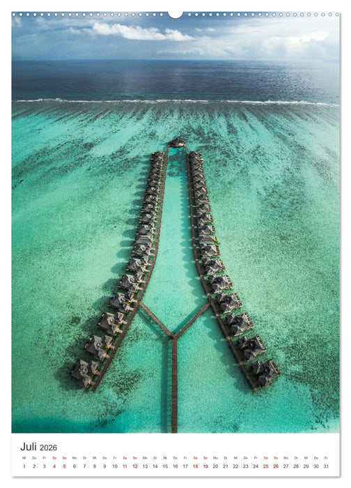Malediven - Das wunderschöne Urlaubsparadies. (CALVENDO Premium Wandkalender 2026)