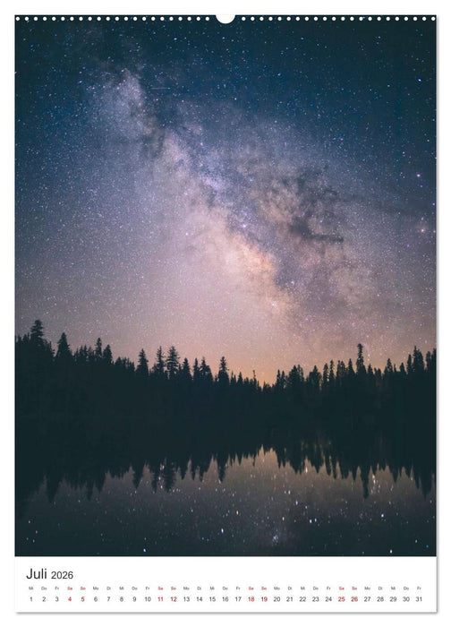 Magischer Nachthimmel - Einzigartige Aufnahmen der Milchstraße. (CALVENDO Premium Wandkalender 2026)