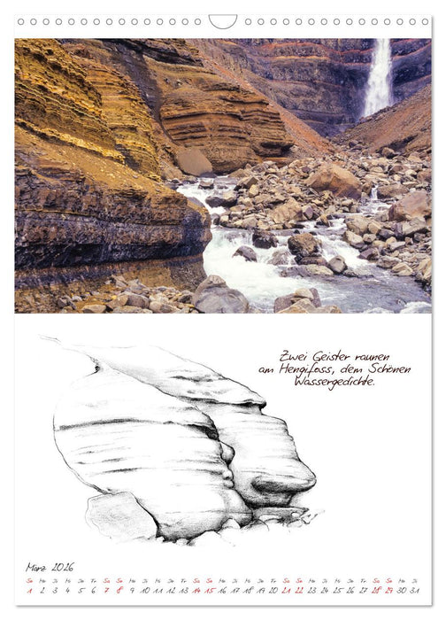 Naturwesen in Island (CALVENDO Wandkalender 2026)