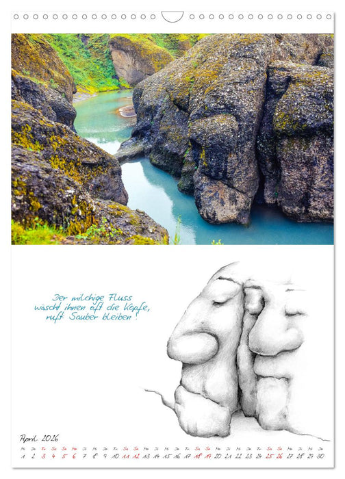 Naturwesen in Island (CALVENDO Wandkalender 2026)