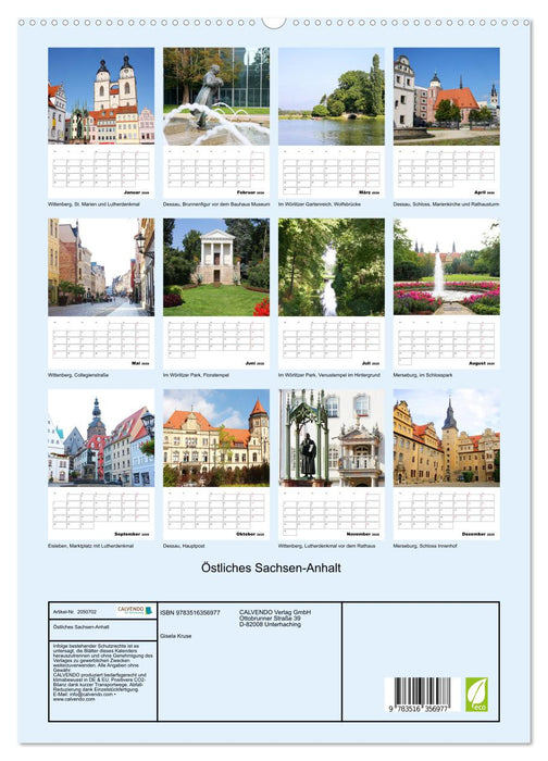 Östliches Sachsen-Anhalt (CALVENDO Premium Wandkalender 2026)