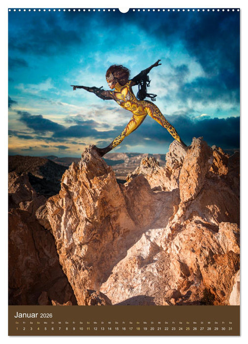 Bodypainting Adventures - Farbe auf nackter Haut (CALVENDO Wandkalender 2026)