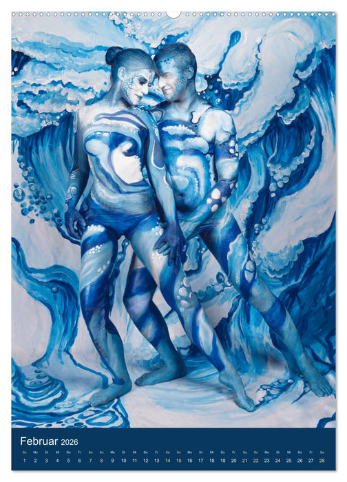 Bodypainting Adventures - Farbe auf nackter Haut (CALVENDO Wandkalender 2026)