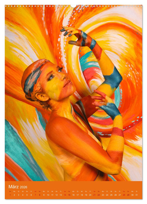 Bodypainting Adventures - Farbe auf nackter Haut (CALVENDO Wandkalender 2026)