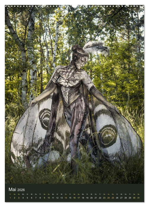 Bodypainting Adventures - Farbe auf nackter Haut (CALVENDO Wandkalender 2026)