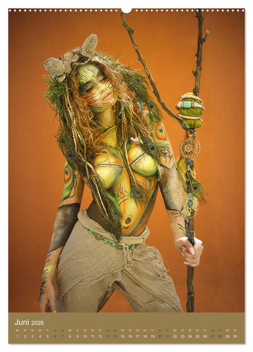 Bodypainting Adventures - Farbe auf nackter Haut (CALVENDO Wandkalender 2026)