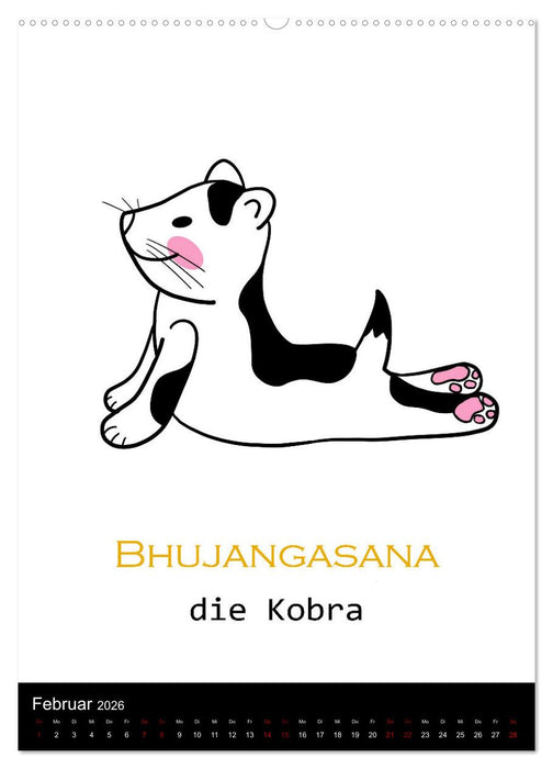 Yogakatzen - ganz entspannt im Hier und Jetzt (CALVENDO Wandkalender 2026)