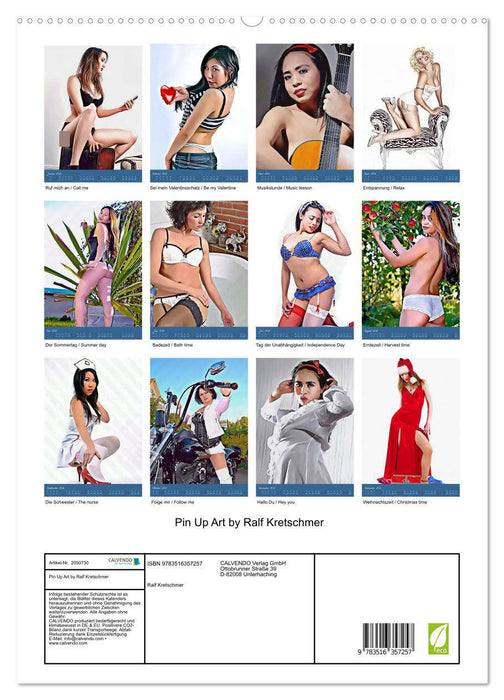 Pin Up Art by Ralf Kretschmer (CALVENDO Premium Wandkalender 2026)
