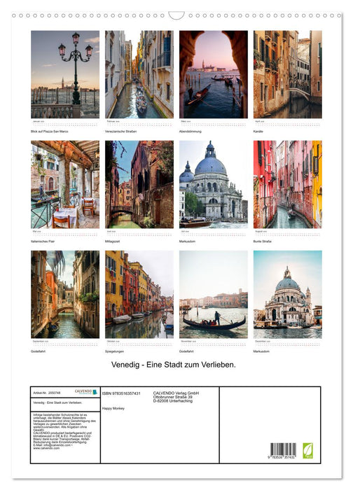 Venedig - Eine Stadt zum Verlieben. (CALVENDO Wandkalender 2026)