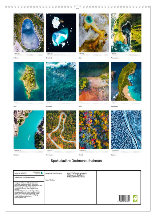 Spektakuläre Drohnenaufnahmen (CALVENDO Wandkalender 2026)