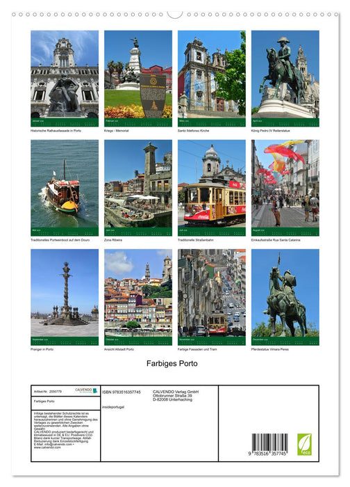 Farbiges Porto (CALVENDO Premium Wandkalender 2026)