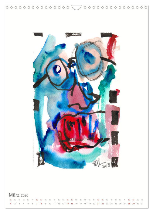 Porträtmalerei by Philip Langen PHILIPIS AROUND THE WORLD (CALVENDO Wandkalender 2026)