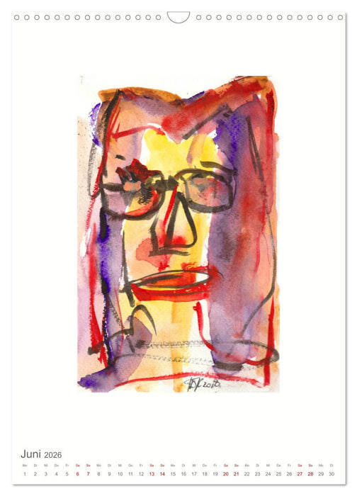 Porträtmalerei by Philip Langen PHILIPIS AROUND THE WORLD (CALVENDO Wandkalender 2026)