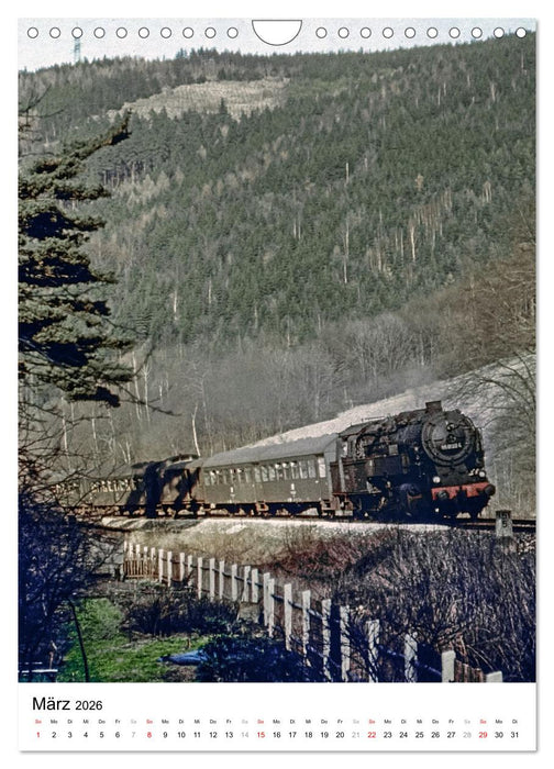 Deutsche Reichsbahn-Dampfzüge vor über 40 Jahren (CALVENDO Wandkalender 2026)