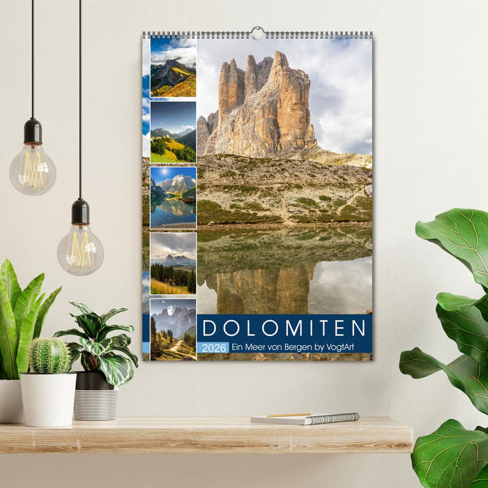 Dolomiten, ein Meer aus Bergen by VogtArt (CALVENDO Wandkalender 2026)