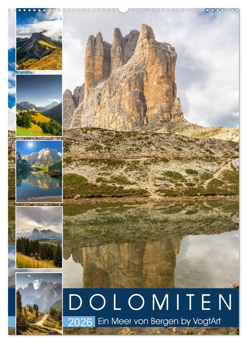 Dolomiten, ein Meer aus Bergen by VogtArt (CALVENDO Wandkalender 2026)