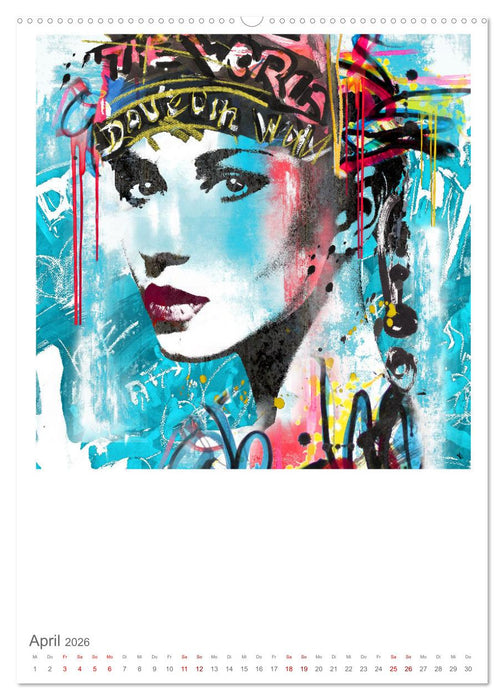 POP UP GIRLS Art Porträts by Ulrike Langen (CALVENDO Wandkalender 2026)