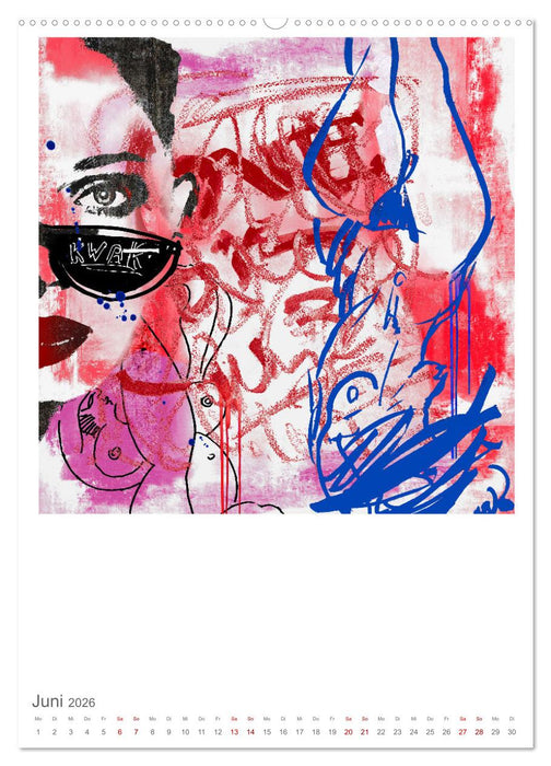 POP UP GIRLS Art Porträts by Ulrike Langen (CALVENDO Wandkalender 2026)