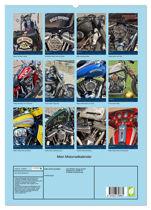 Mein Motorradkalender (CALVENDO Wandkalender 2026)