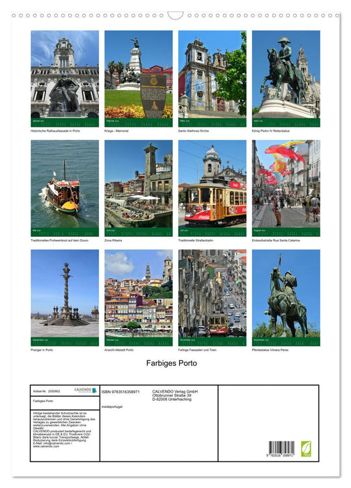 Farbiges Porto (CALVENDO Wandkalender 2026)
